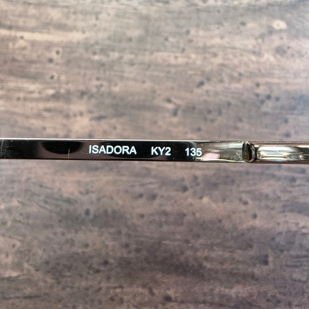 Banana Republic Isadora KY2 Cat Eye‎ Eyeglasses Black Gold Metal Frame 135mm
